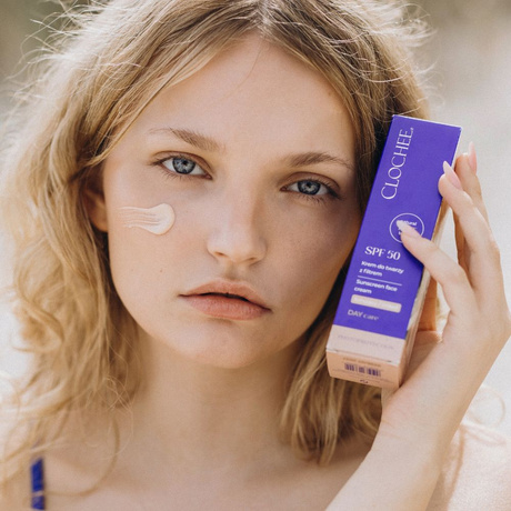 SPF 50 Krem do twarzy z filtrem tonujący